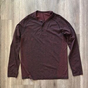Lululemon Athletica Red Long Sleeve Tee